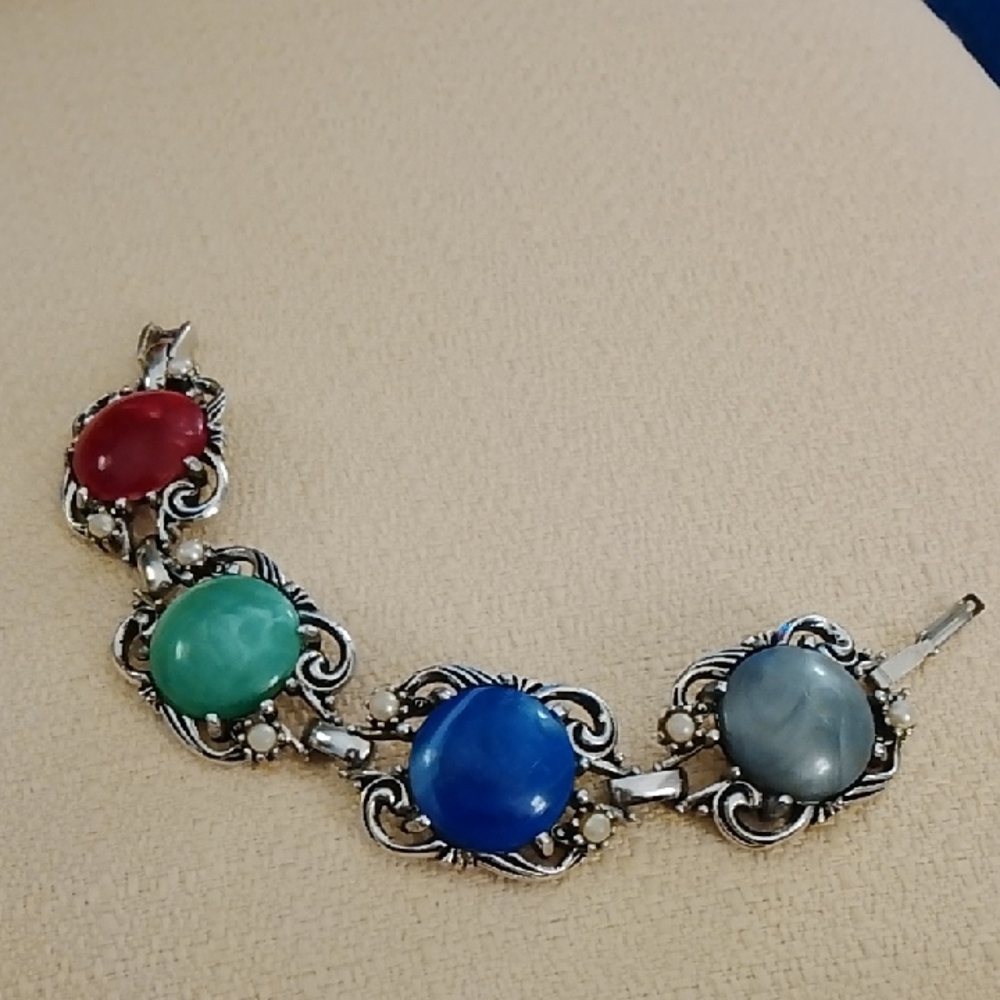 Elegant Multi-Color Stone Bracelet